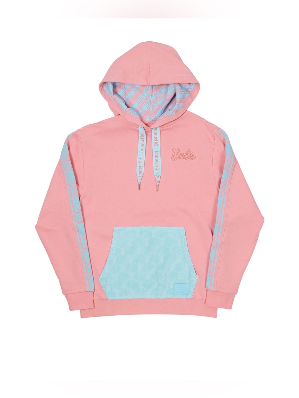Loungefly - Classic Barbie Unisex Hoodie Pink with Light Blue Trim